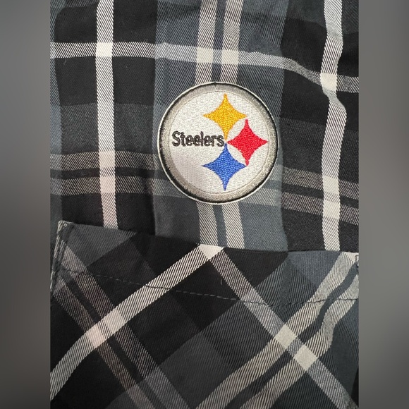 NFL Steelers Woman’s Plaid Shirt NWT - Picture 4 of 6